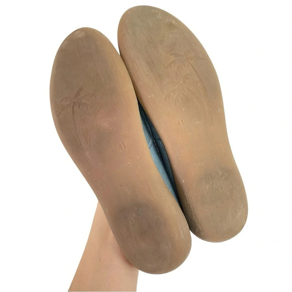 Comfortable Blue Leather Flats - Picture 11 of 12